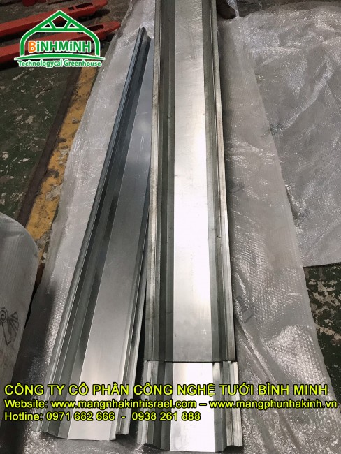 Máng xối nhà kính loại dày đẹp,máng xối nhà kính trồng rau,máng xối nhà kính