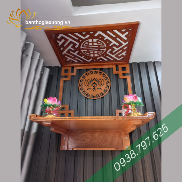 Mẫu bàn thờ mẹ quan âm treo tường, bàn Phật đẹp hiện đại đẹp nhất