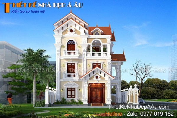 Mẫu biệt thự 3 tầng tân cổ điển đẹp nhất ở thành phố Lạng Sơn