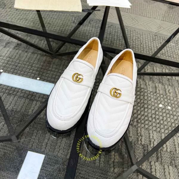 Màu sắc của sản phẩm giày lười Gucci trắng like auth cao cấp giá tốt