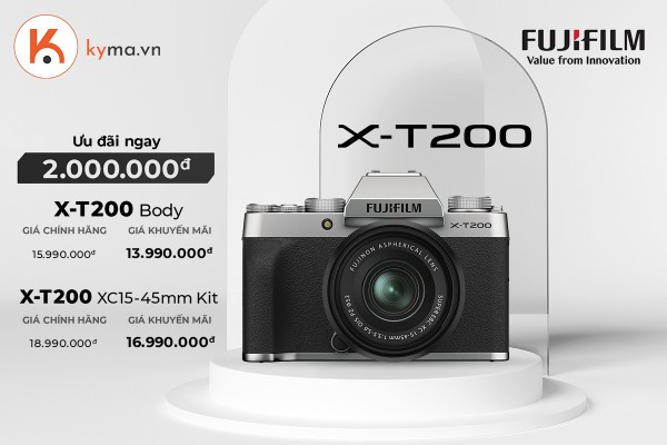 Máy ảnh Fujifilm X-T200 giá sale chỉ từ 13.990.000
