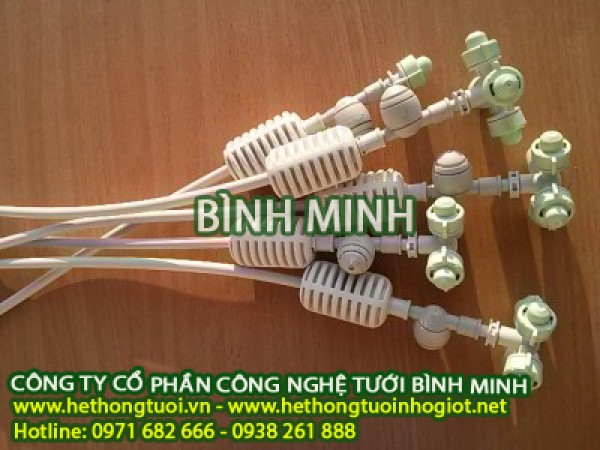 Máy bơm phun sương tưới cây, vòi tưới phun sương, béc tưới phun sương, hệ thống tưới phun sương