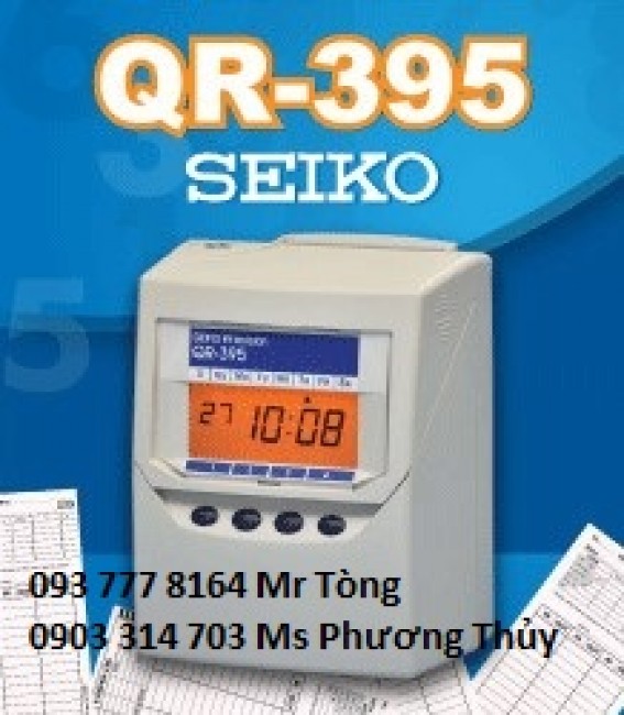 Máy chấm công thẻ giấy in kim SEIKO QR 395