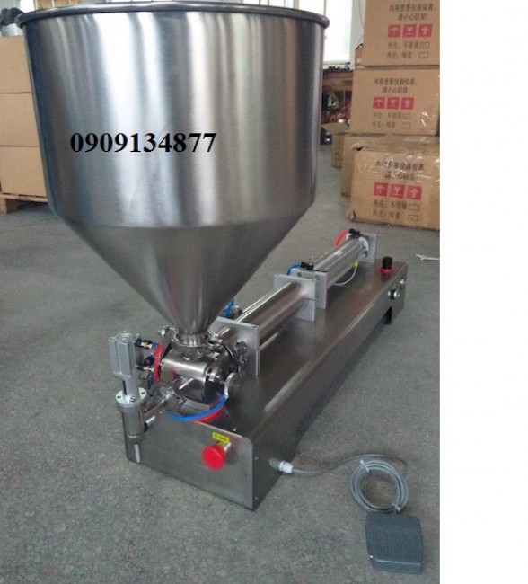 máy chiêt nước sốt gia vị, máy chiết rót bơ đậu phộng, máy chiết rót tương ớt tương cá bán tự động