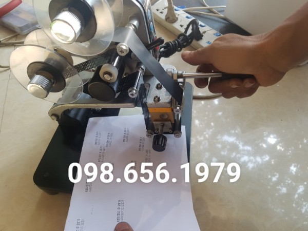 máy dập date trên tem nhãn, máy đóng date trên vỏ hộp, máy in hạn dùng trên nhãn bao vì