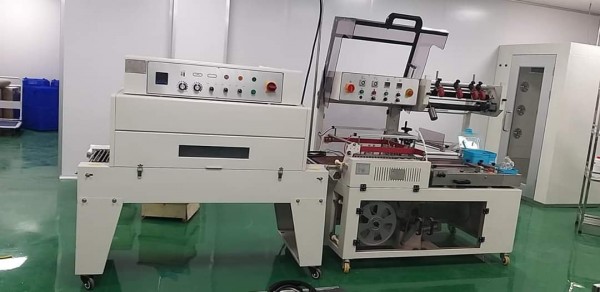 máy đóng gói màng co POF tự động, máy cắt dán và co màng hộp tự động 