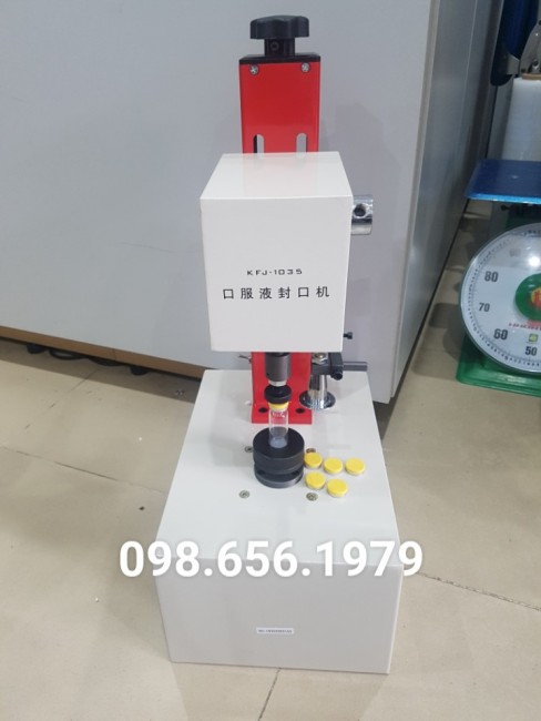 máy đóng nắp chai thuốc tiêm thủ công, máy đóng nắp chai vắc xin, chai tế bào gốc 