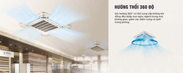 Máy lạnh âm trần Midea thiết kế đẹp mắt với không gian lớn
