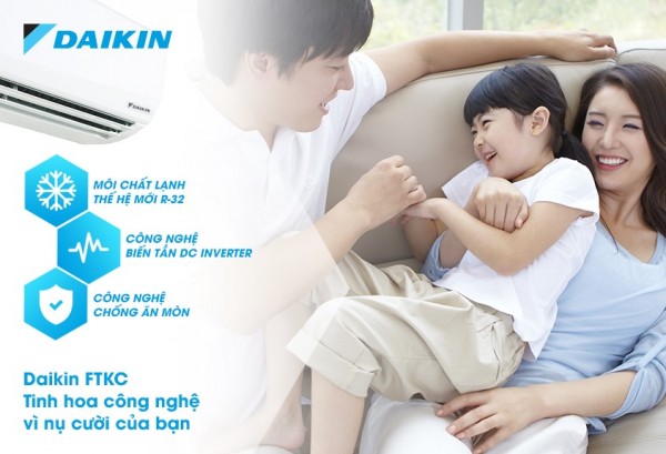 May lanh treo tuong Daikin FTKB cải tiến cấu trúc mới