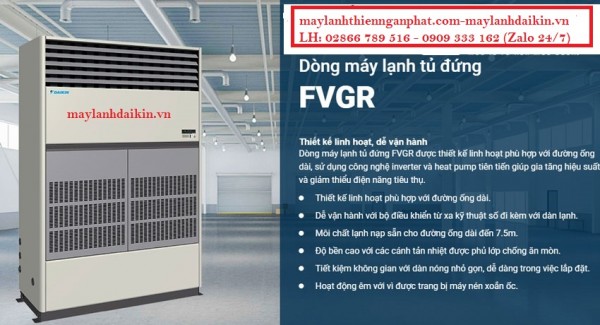 Máy lạnh tủ đứng Daikin nối ống gió inverter gas R410 thân thiện với môi trường