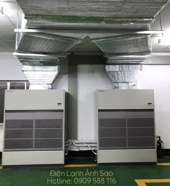 Máy lạnh tủ đứng nối ống gió Daikin dành cho nhà máy