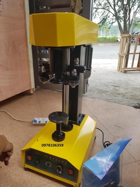 Máy viền mí lon khô gà, máy viền mí lon nhựa pet, máy viền mí lon trái cây sấy khô