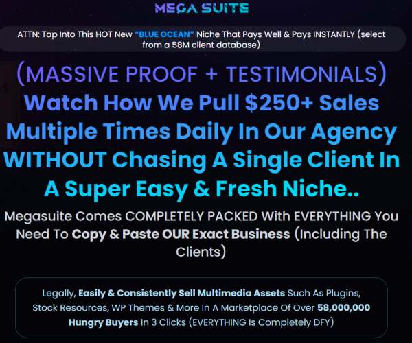 MegaSuite Review – 88VIP 2,000 Bonuses $1,153,856 + OTO 1,2,3,4,5,6,7 Link Here