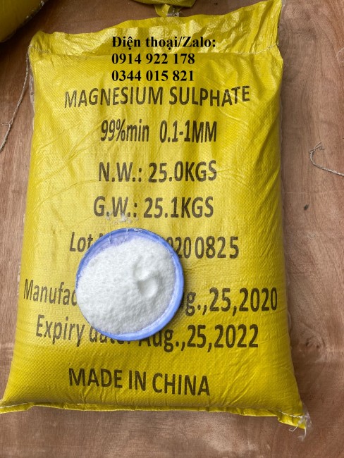 MgSO4 99% dạng bột, MgSO4 99% dạng tinh thể dùng trong ao nuôi