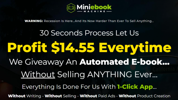 MiniEbook Machine OTO 1 to 7 OTOs Bundle Coupon + 88VIP 2,000 Bonuses Upsell