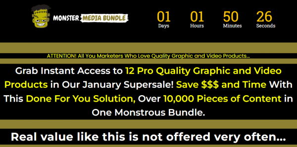Monster Media Bundle OTO 1 to 5 OTOs Bundle Coupon + 88VIP 3,000 Bonuses Upsell
