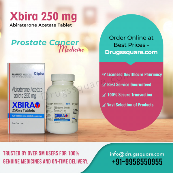 Mua Xbira 250 mg trực tuyến | Cipla Abiraterone Acetate Tablet với giá thấp nhất