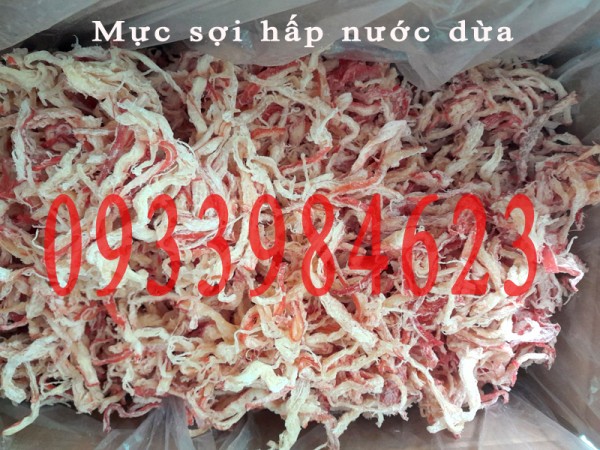 Mực sợi hấp dừa giá sỉ tại lò