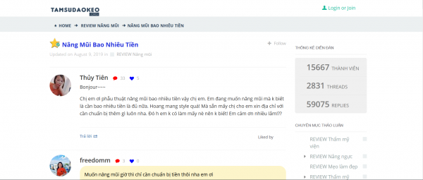 Nâng mũi bao nhiêu tiền tại HCM