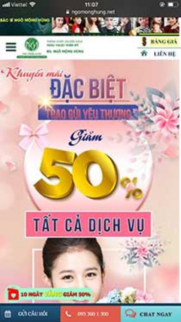 Nâng mũi đẹp tại BVTM NMH