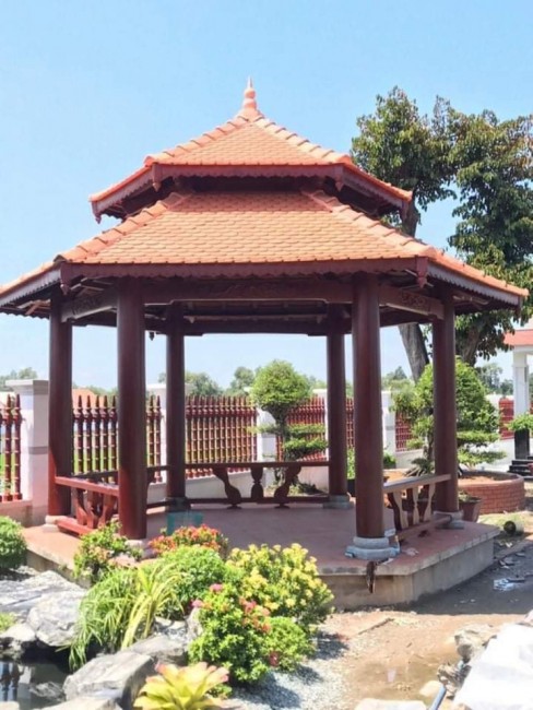 Nhà gỗ sân vườn tại Mộc Hóa