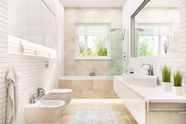 Nhà tắm tone màu trắng nên thiết kế thế nào?