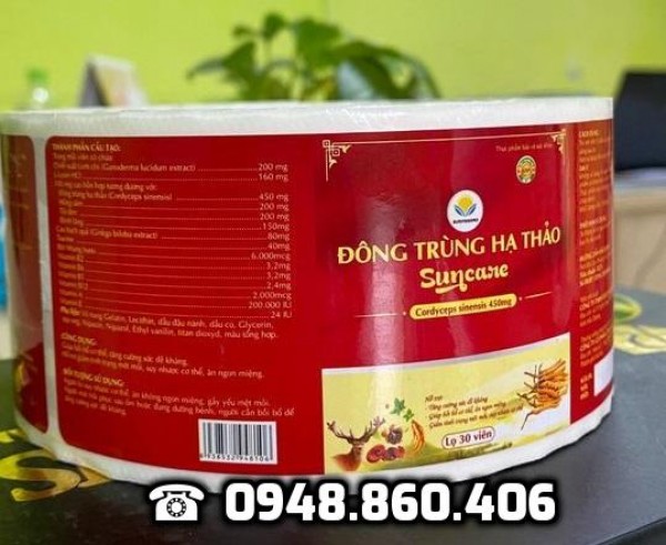 Nhãn decal cuộn Bình Dương dán máy