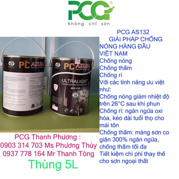 Nhận phun sơn chống nóng PCG AS 132 cho nhà ở xí nghiệp nhà xưởng long an