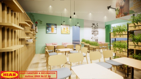 Nhận thiết kế quán cafe đơn giản giá rẻ