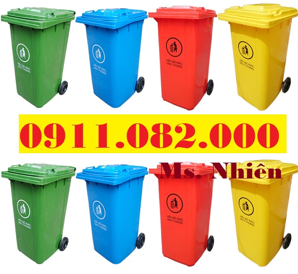 Nơi bán sỉ lẻ thùng rác 120L 240L 660L giá rẻ tại trà vinh- lh 0911082000