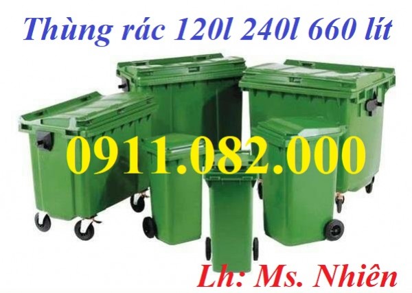 Nơi bán thùng rác giá rẻ tại tiền giang- thùng rác 120 lít, thùng rác 240 lít, thùng rác 660 lít