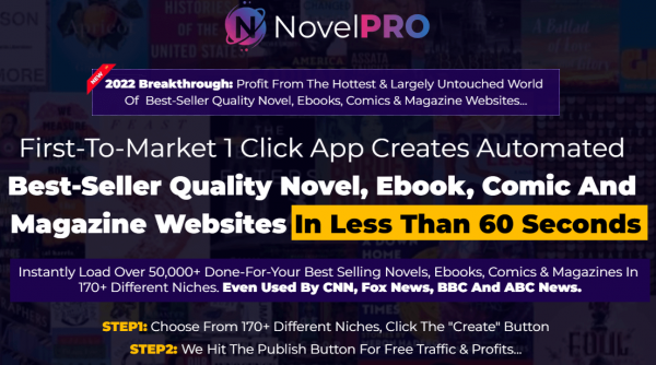 NovelPro OTO All 6 OTOs’ Links +Large Bonuses Upsell Novel Pro >>>