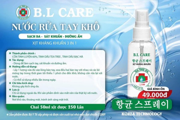 NƯỚC RỬA TAY KHÔ  SÁT KHUẨN  