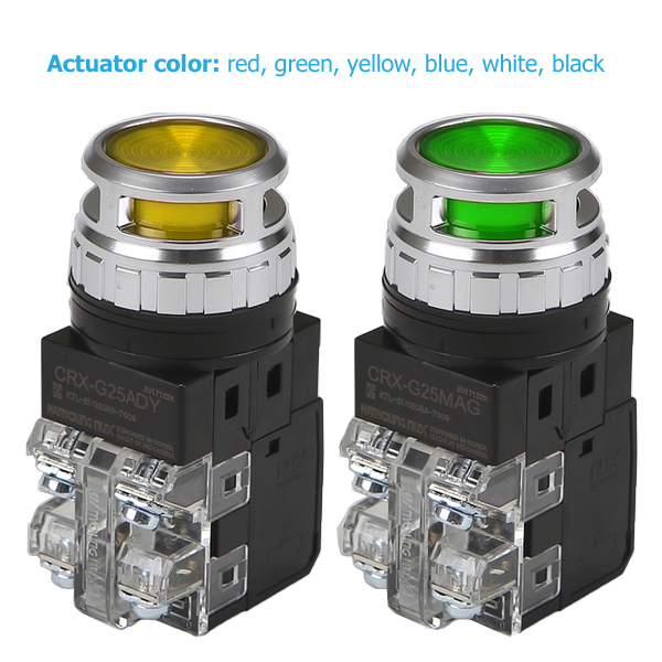 Nút ấn có đèn hanyoung nux crx-G25MAG