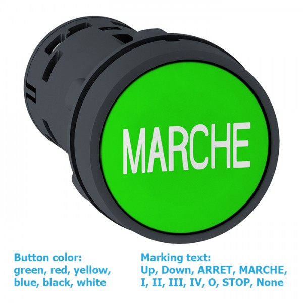 Nút nhấn không đèn Ø22-25 mm schneider xb7na25