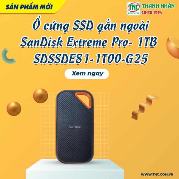  Ổ cứng SSD gắn ngoài SanDisk Extreme Pro- 1TB SDSSDE81-1T00-G25