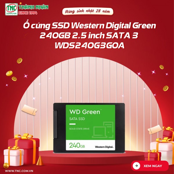  Ổ cứng SSD Western Digital Green 240GB 2.5 inch SATA 3 WDS240G3G0A