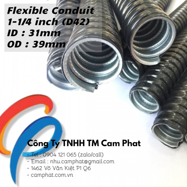 Ống ruột gà lõi thép (50m/cuộn) 1-1/4 inch (31mm-39mm)