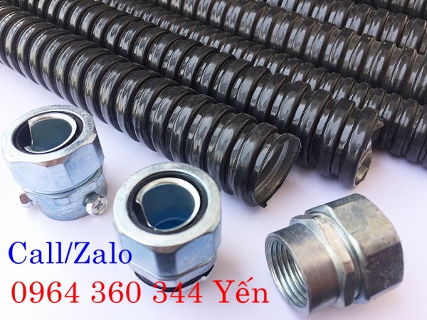Ống ruột gà lõi thép bọc nhựa PVC đen D16  phi 1/2 inch giá rẻ
