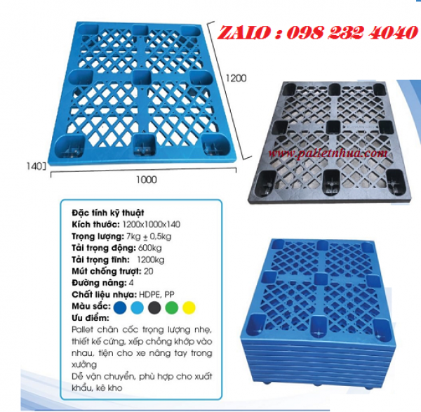 Pallet chân cốc màu đen 