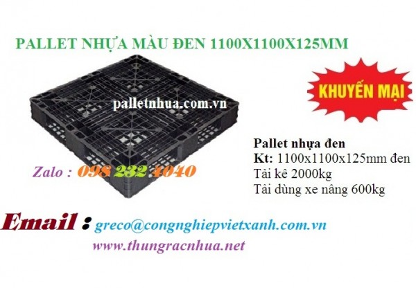 Pallet nhựa 1100x1100x125mm – Sản phẩm lưu trữ, vận chuyển hàng hóa hiệu quả