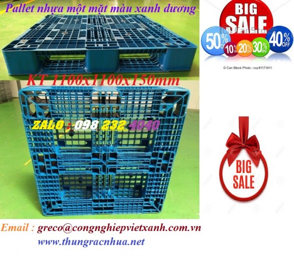 Pallet nhựa 1100x1100x150mm