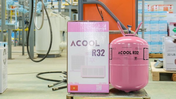 phân phối gas lạnh ACOOL gas R32 loại 3kg và 10kg