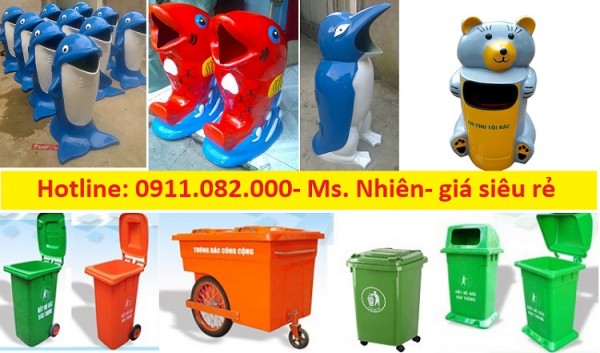 Phân phối thùng rác 120 lít 240 lít giá rẻ tại hậu giang- thùng rác 2 bánh xe- lh 0911082000