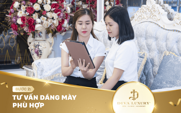 Phun mày tán bột không gây đau tại Viện Thẩm Mỹ Diva