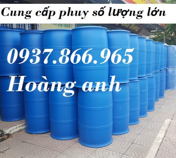 Phuy nhựa cũ giá sỉ, phuy nhựa mới, phuy nhựa nắp mở, phuy nhựa cũ nắp kín