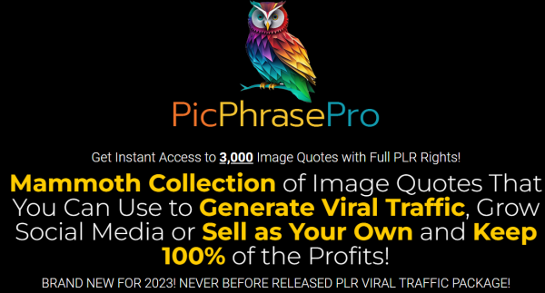 PicPhrase Pro Review - VIP 3,000 Bonuses $1,732,034 + OTO 1,2,3,4,5 Link Here