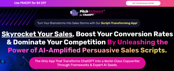 PitchKickstart for ChatGPT OTO 1,2,3,4,5,6 Upsells OTO Links + 3,000 Bonuses