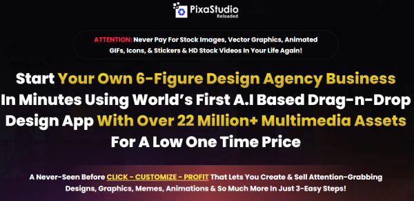 PixaStudio 2.0 Review - VIP 3,000 Bonuses $1,732,034 + OTOs 1,2,3,4,5,6,7,8,9 Link Here