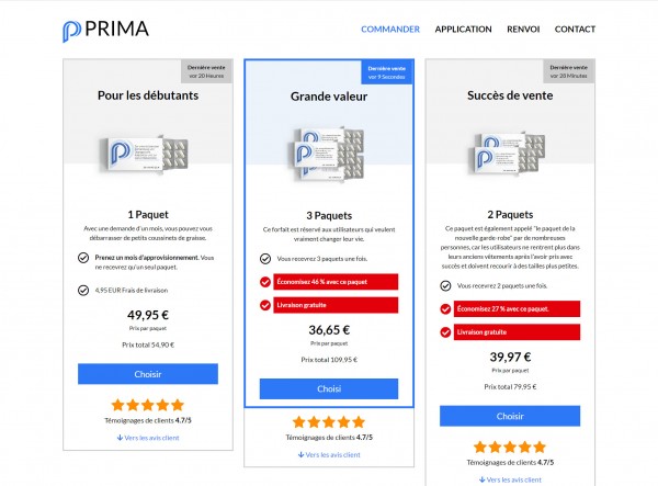 Prima Capsules (FR, BE & LU) Avis, fonctionnement et prix à vendre